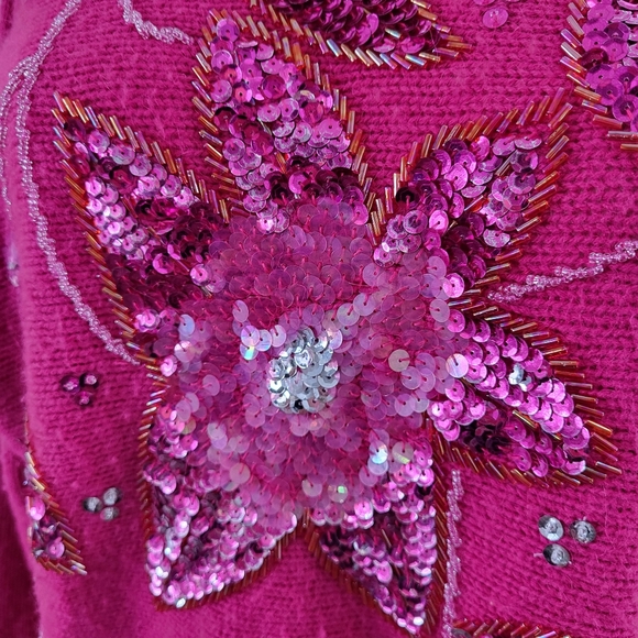Vintage 90s Embellished Sequins Sweater - Picture 3 of 10